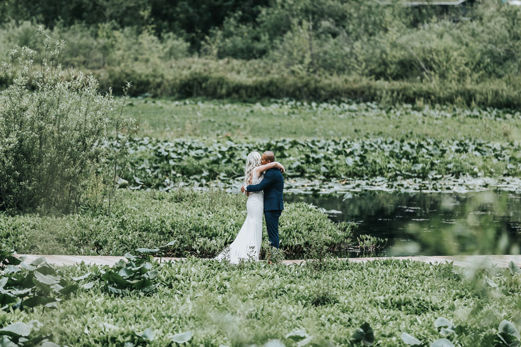 First Look Greenhouse Garden Washington Wedding Beginning and End Photography