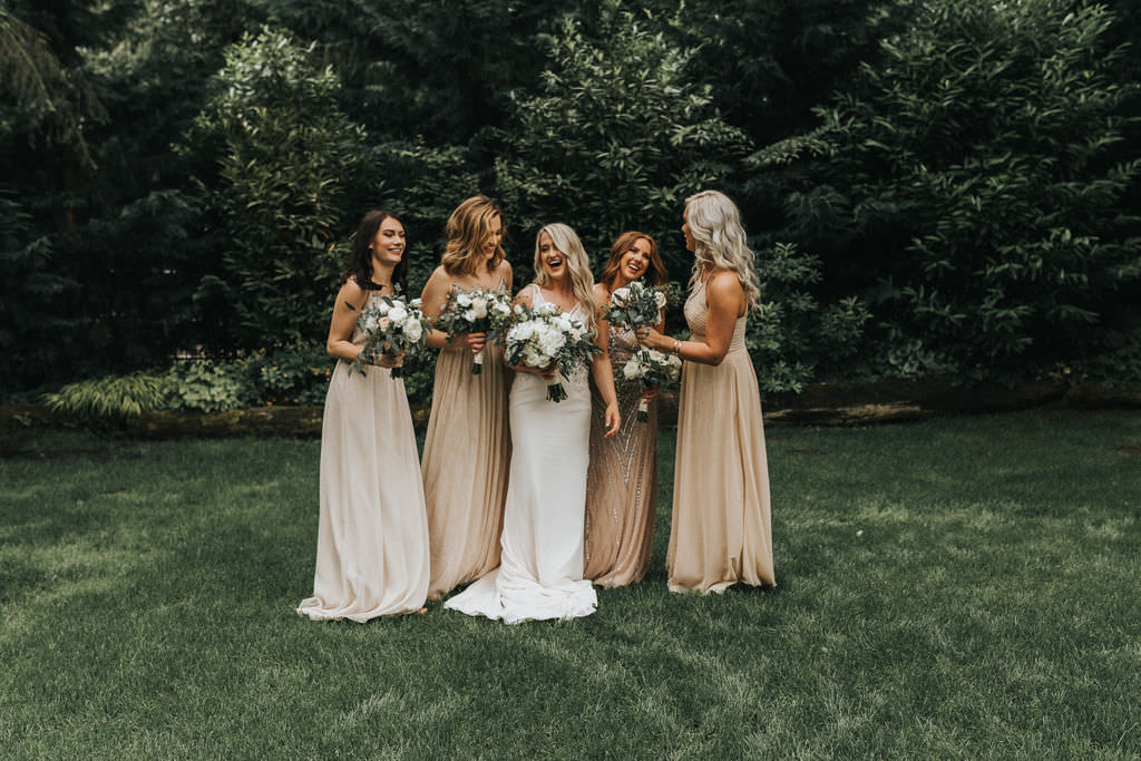 Bridesmaids Dress Dresses Blush Long Maxi Greenhouse Garden Washington Wedding Beginning and End Photography
