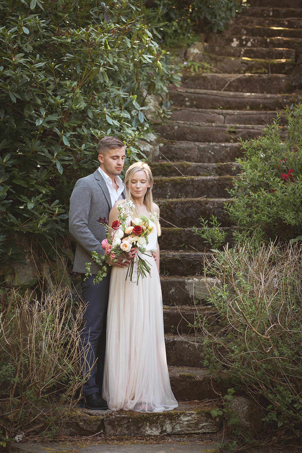Bride Bridal Dress Gown Two Piece Skirt Top Tulle Blush Pink Light Airy Summer Wedding Ideas Charlotte Palazzo Photography