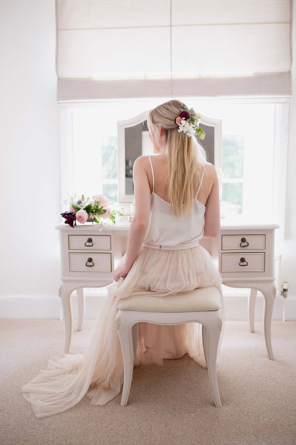 Bride Bridal Prep Morning Dressing Table Light Airy Summer Wedding Ideas Charlotte Palazzo Photography