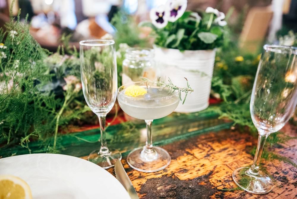 Cocktails Modern Pub Wedding Ideas Three Flowers Photography