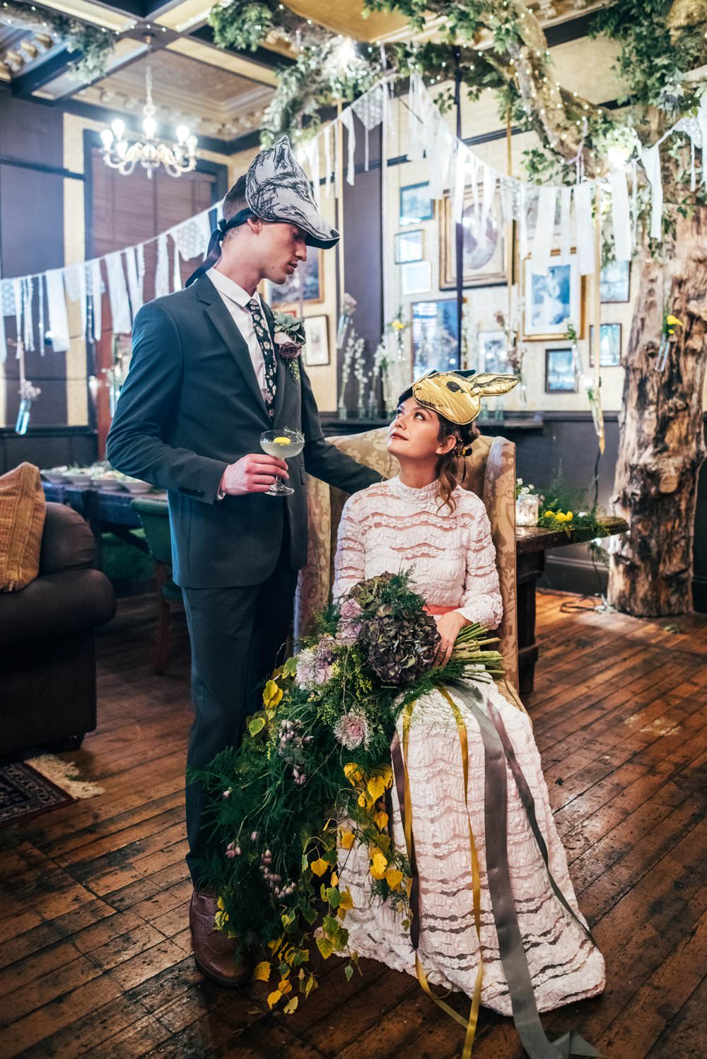 Modern Pub Wedding Ideas Three Flowers Photography