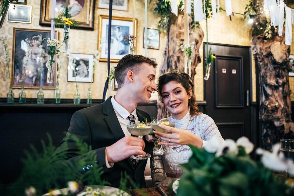 Modern Pub Wedding Ideas Three Flowers Photography