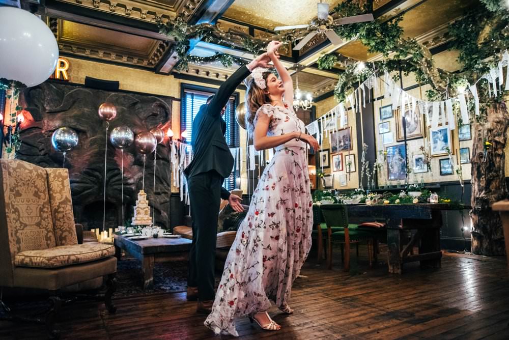 Modern Pub Wedding Ideas Three Flowers Photography