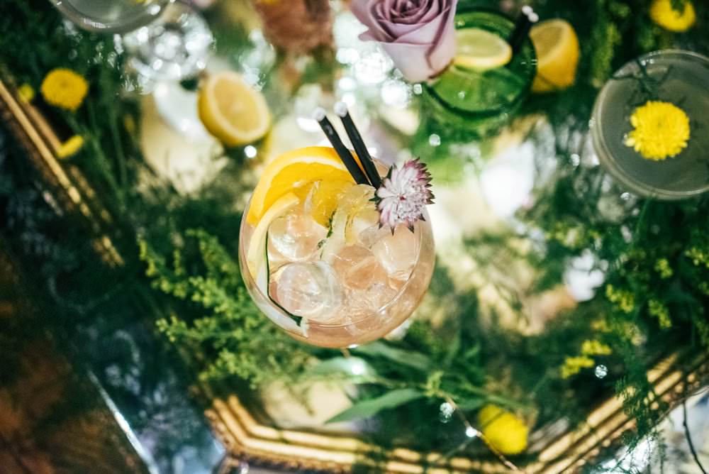 Cocktails Modern Pub Wedding Ideas Three Flowers Photography