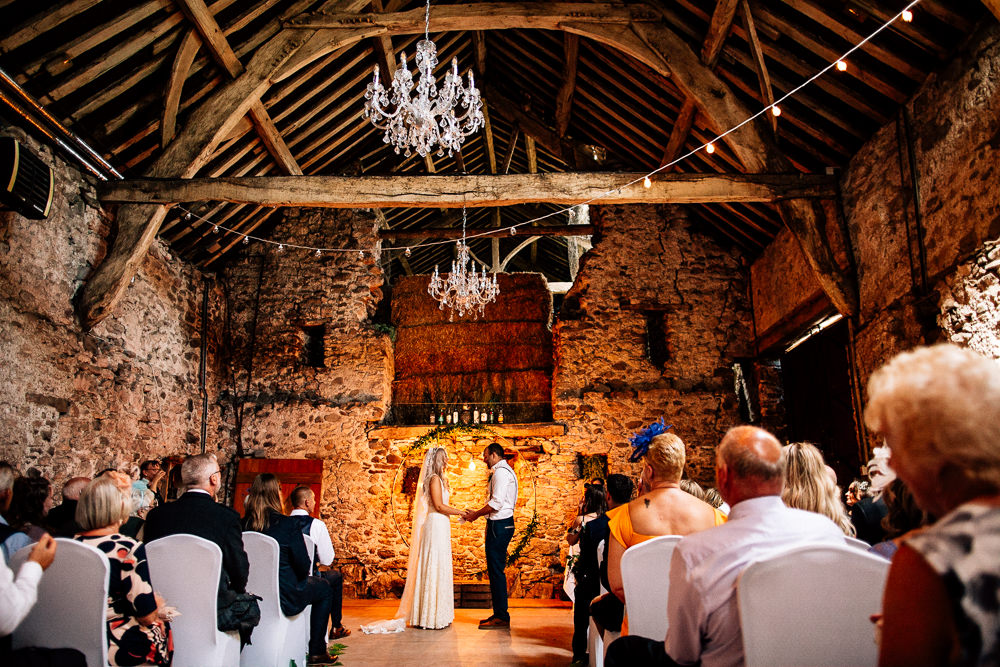 Ceremony Backdrop Moongate Hoop Flowers Festoon Lights Lighting Park House Barn Wedding Fairclough Studios