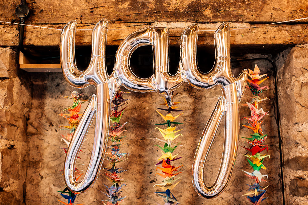 YAY Balloons Park House Barn Wedding Fairclough Studios