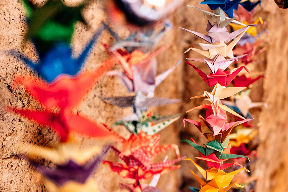 Origami Paper Cranes Decor Park House Barn Wedding Fairclough Studios