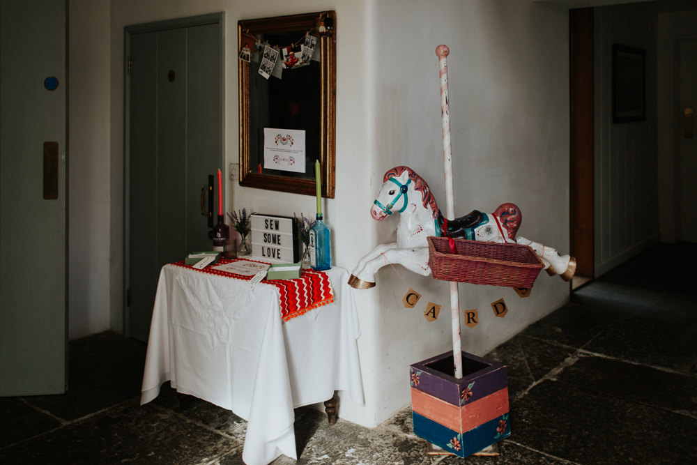 Carousel Card Box Basket Horse Fairground Pennard House Wedding Oxi Photography