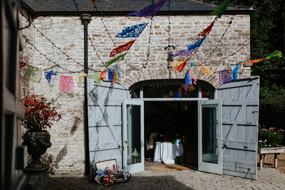Dias De Los Muertos Bunting Fairy Lights Pennard House Wedding Oxi Photography
