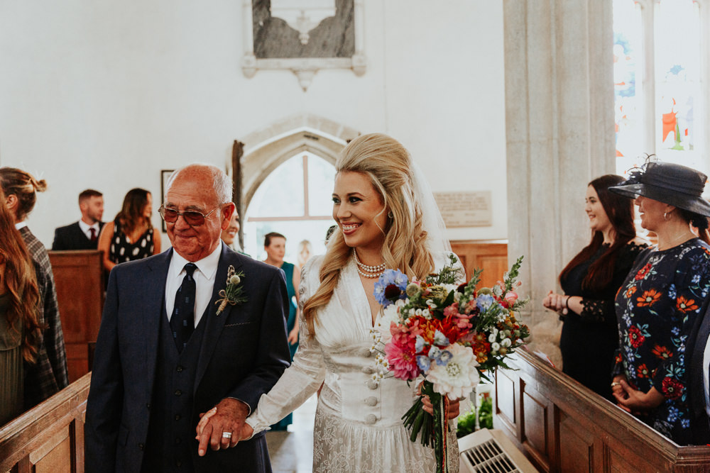 Bouquet Flowers Bride Bridal Colourful Ribbons Retro Vintage Dahlias Snap Dragons Crespedia Pennard House Wedding Oxi Photography