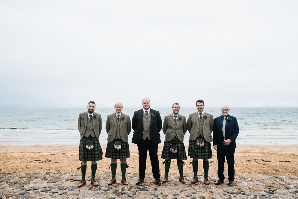 Groom Groomsmen Suits Kilts Rhynd Wedding Harper Scott Photo