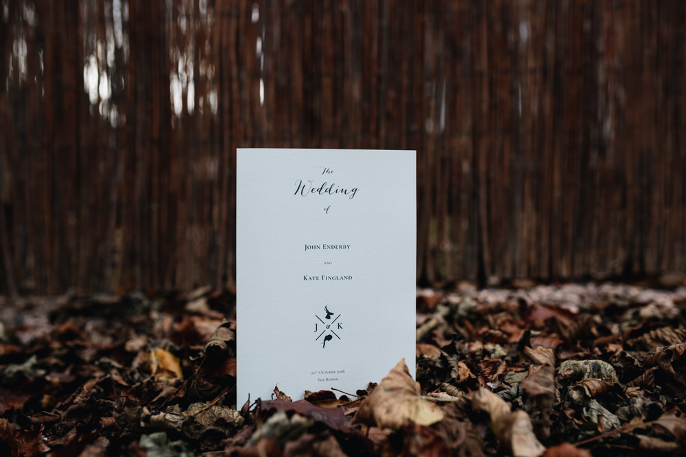 Stationery Day Booklet Autumn Rhynd Wedding Harper Scott Photo