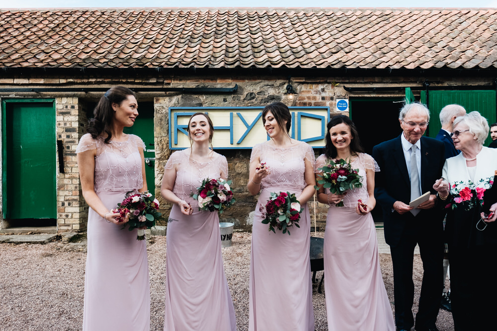 Long Pink Maxi Bridesmaid Dress Dresses Rhynd Wedding Harper Scott Photo