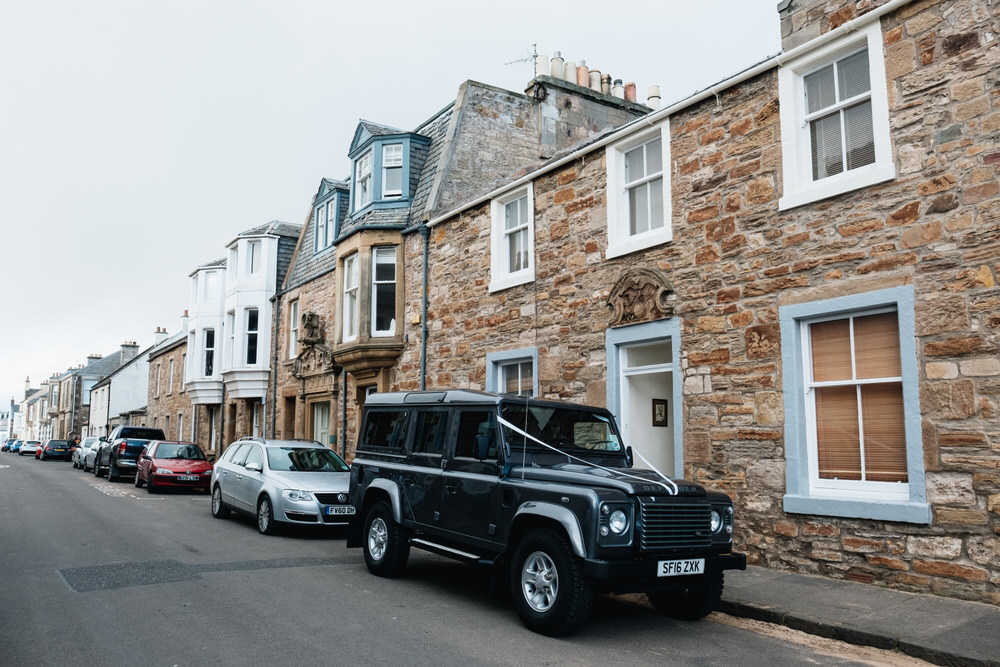 Land Rover Car Transport Rhynd Wedding Harper Scott Photo