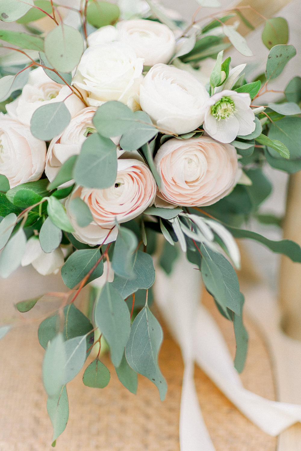 Bride Bridal Bouquet Flowers Greenery Foliage Cream Rose Ranunculus Romantic Tuscany Wedding Ideas Sonya Lalla Photography