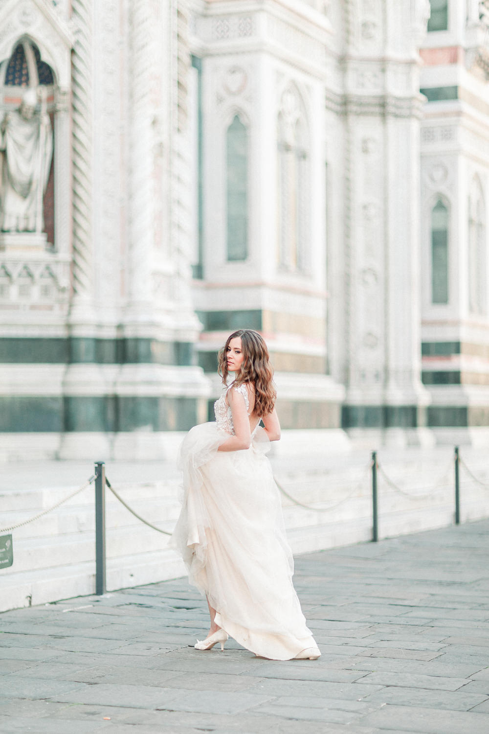 Bride Bridal Dress Gown Tulle Floral Straps Romantic Tuscany Wedding Ideas Sonya Lalla Photography