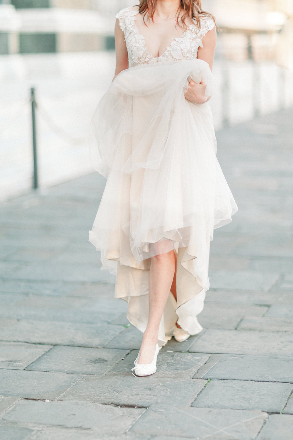 Bride Bridal Dress Gown Tulle Floral Straps Romantic Tuscany Wedding Ideas Sonya Lalla Photography