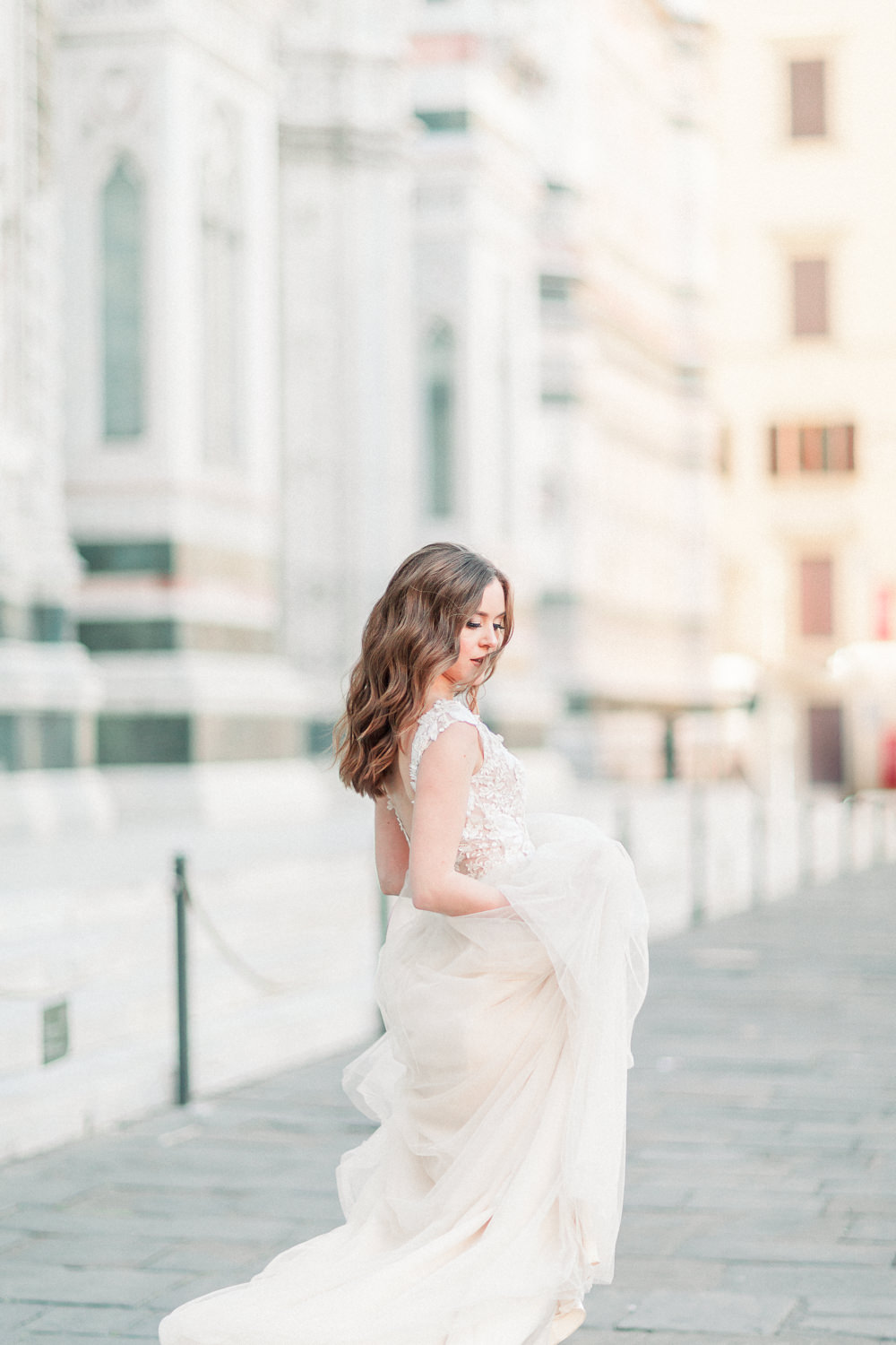 Bride Bridal Dress Gown Tulle Floral Straps Romantic Tuscany Wedding Ideas Sonya Lalla Photography