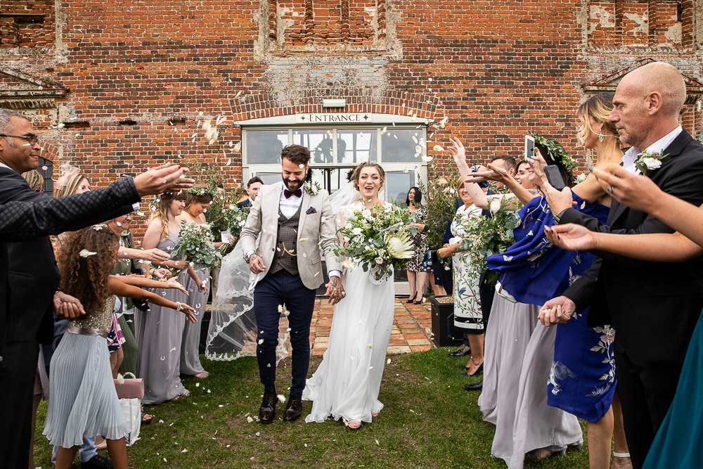 Confetti Throw Rustic Botanical Barn Wedding Lorna Newman Photography