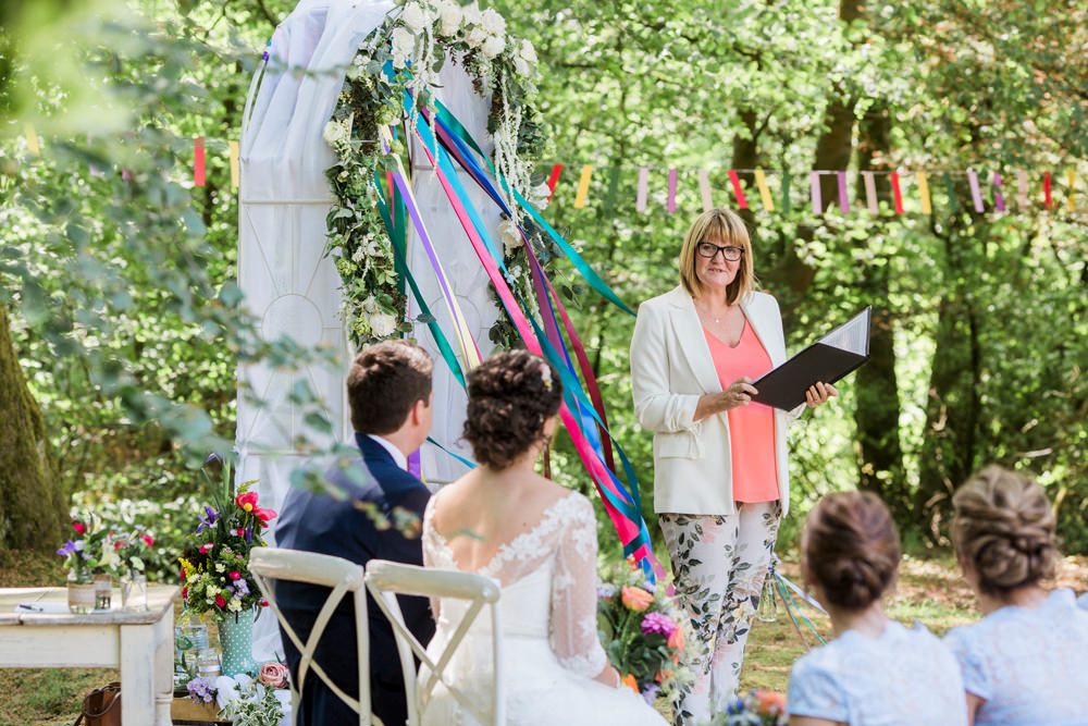 Outdoor Ceremony Celebrant Spring Cottage Rivington Wedding Emma B Photography