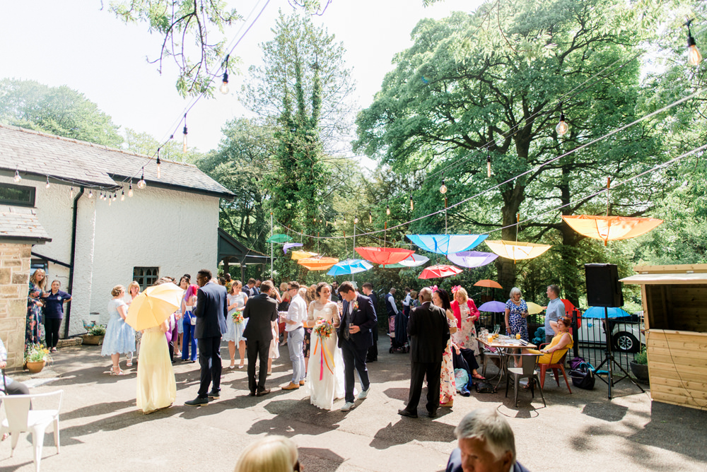 Umbrella Canopy Spring Cottage Rivington Wedding Emma B Photography