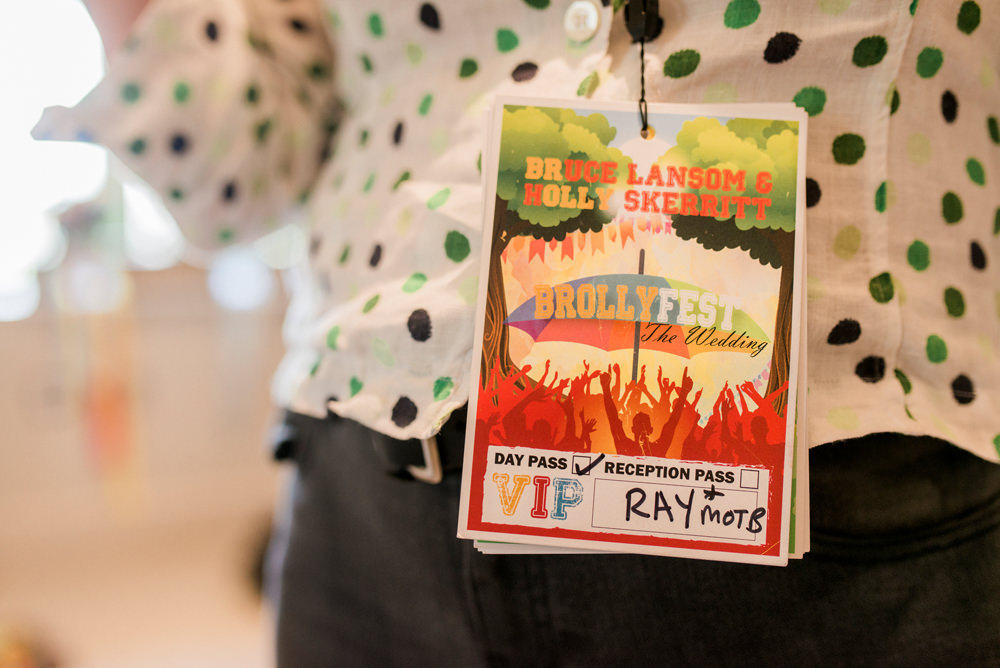 Festival Wedding Lanyard Invitation Spring Cottage Rivington Wedding Emma B Photography