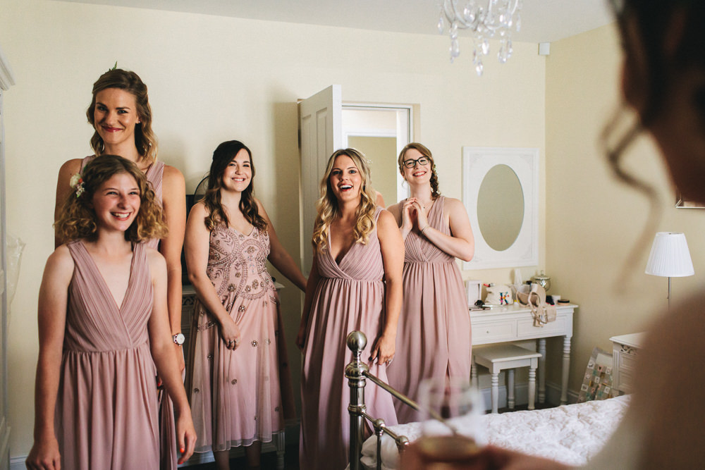 Pink Blush Bridesmaids Stonyford Cottage Gardens Wedding Jessica O'Shaughnessy Photography