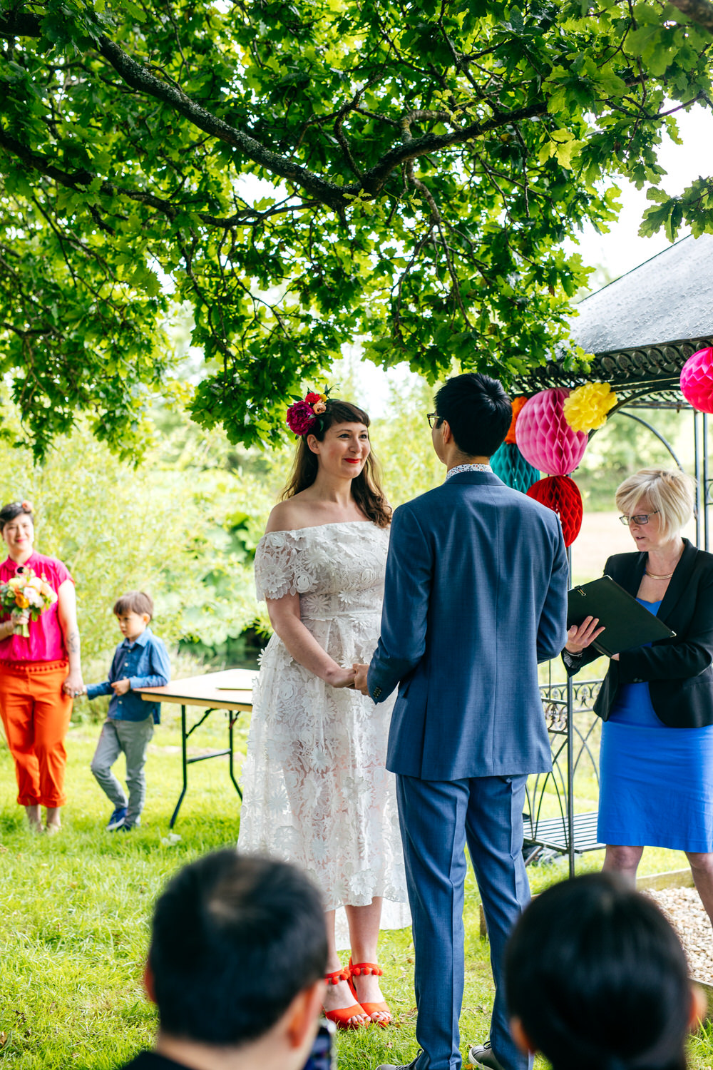 Dress Gown Bride Bridal Lace Floral Dip Hem Ash Barton Estate Wedding Jordanna Marston Photography