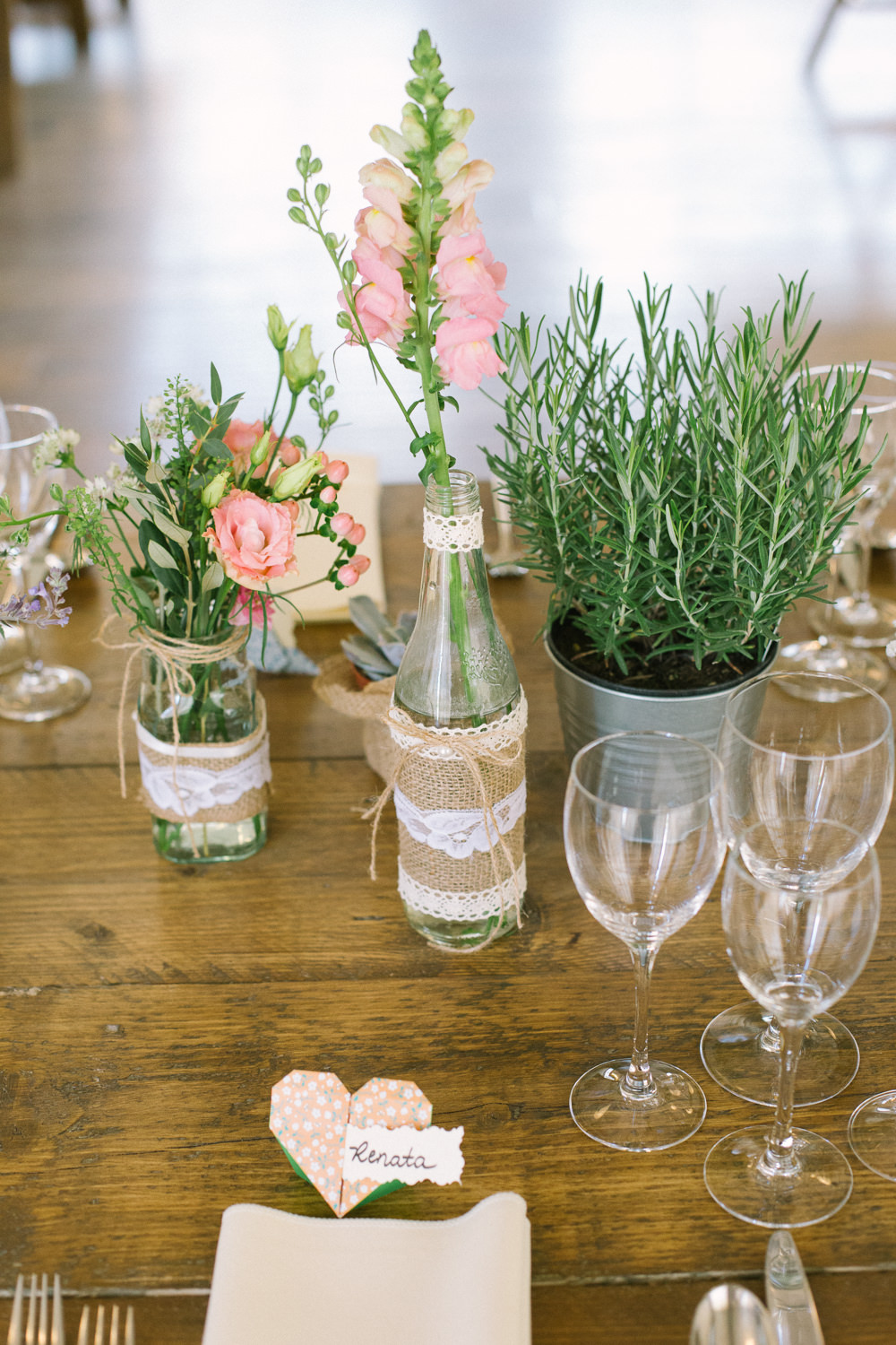 Bottle Jam Jar Hessian Burlap Lace Ribbon Flowers Floral Rosemary Barn At Barra Castle Wedding Ceranna Photography