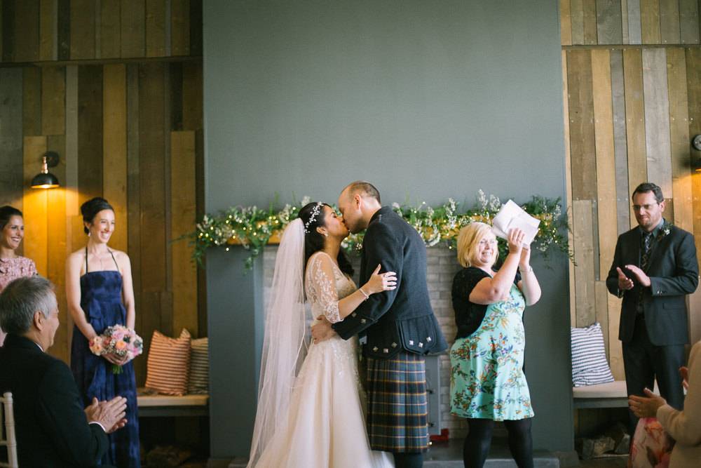 Bride Bridal V Neck Long Sleeve Embroidered Hair Vine Kilt Groom Barn At Barra Castle Wedding Ceranna Photography