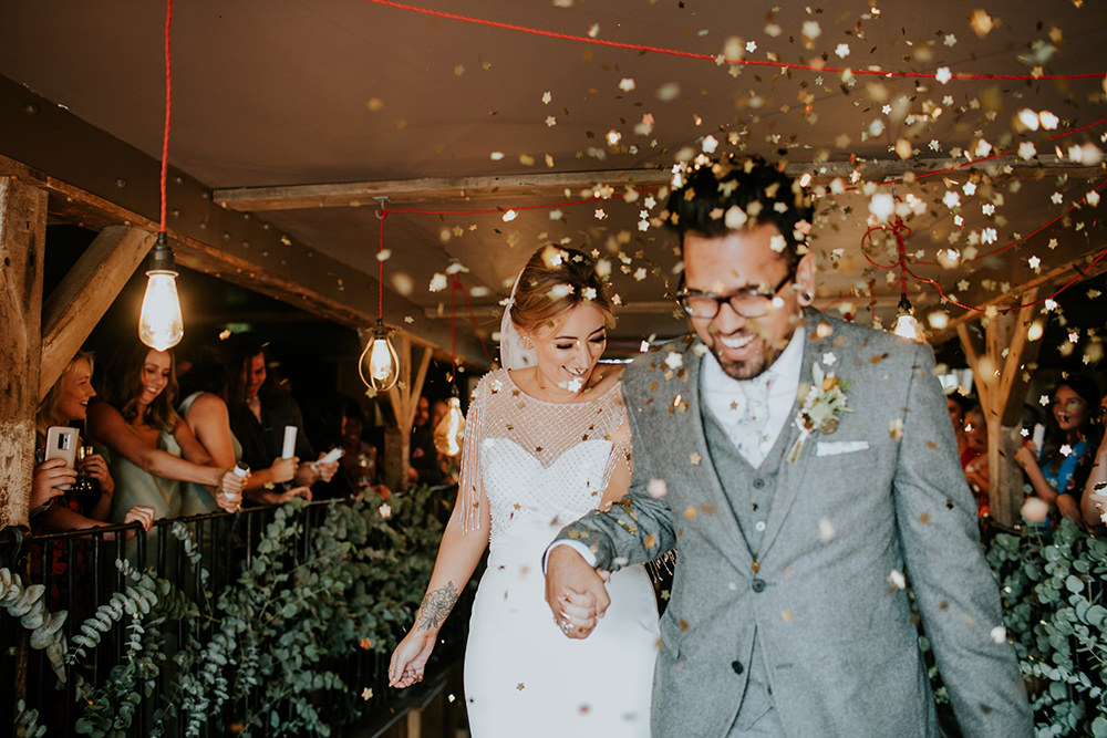 Glitter Gold Confetti Bell Ticehurst Wedding Irene Yap Photography