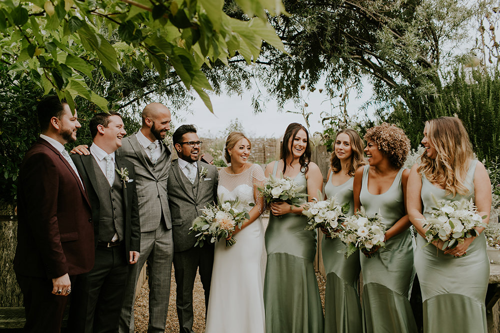 Sage Green Bridesmaid Dress Dresses Long Silk Bell Ticehurst Wedding Irene Yap Photography