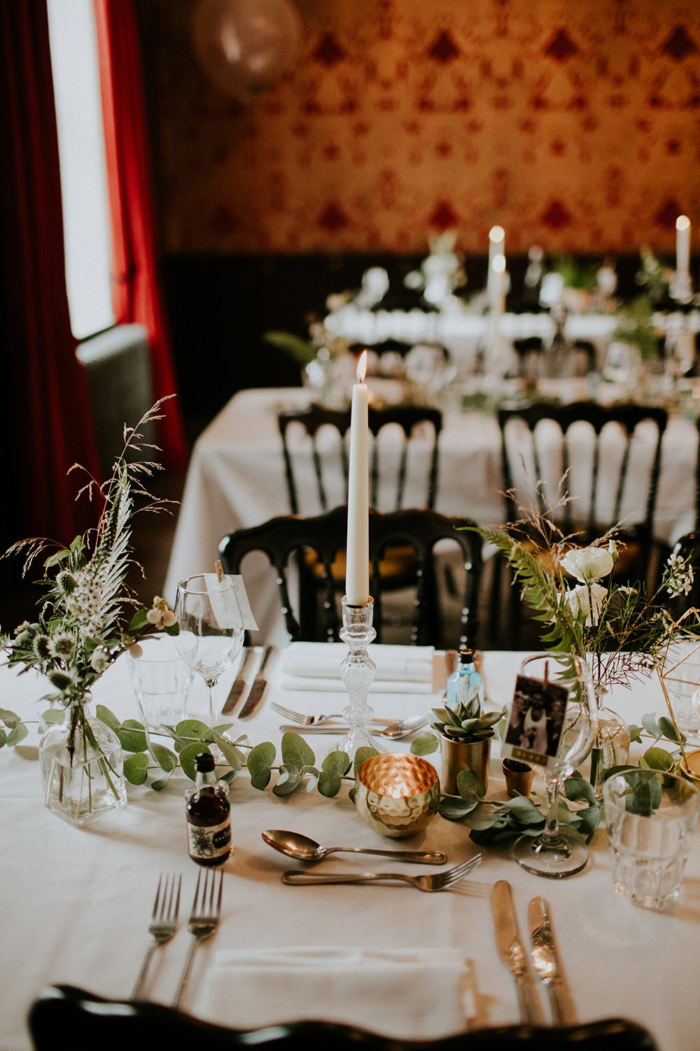 Table Decor Greenery Foliage Eucalyptus Swag Garland Runner Bell Ticehurst Wedding Irene Yap Photography