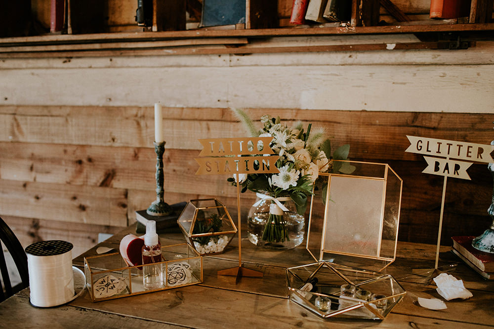 Glitter Bar Tattoo Station Bell Ticehurst Wedding Irene Yap Photography