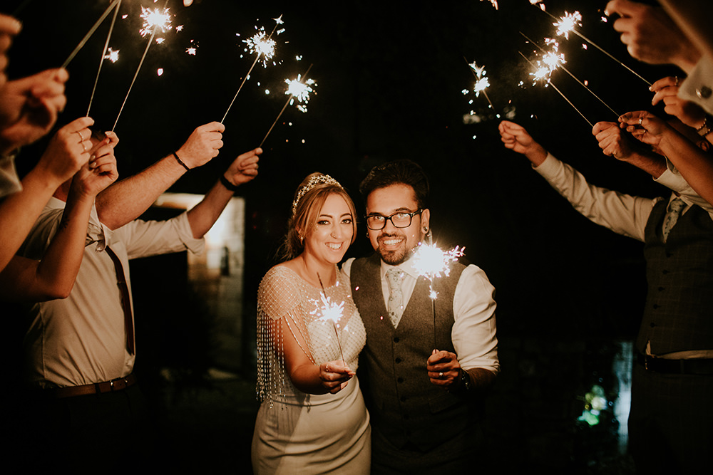 Sparklers Send Off Exit Bell Ticehurst Wedding Irene Yap Photography