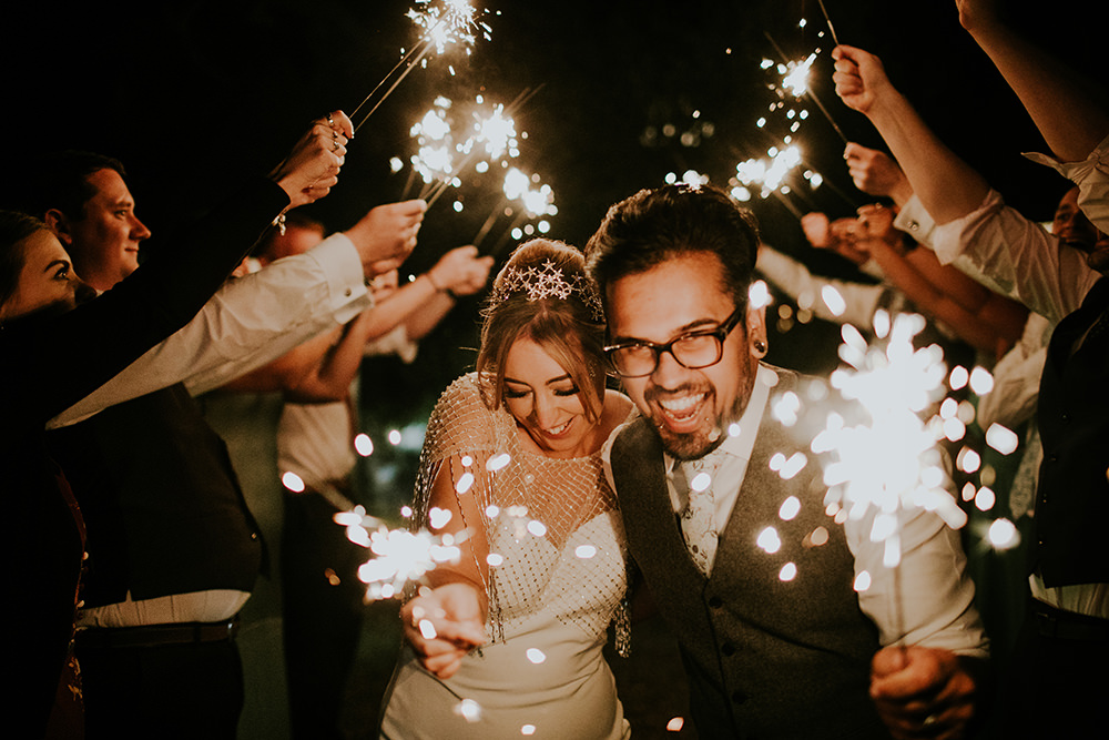 Sparklers Send Off Exit Bell Ticehurst Wedding Irene Yap Photography
