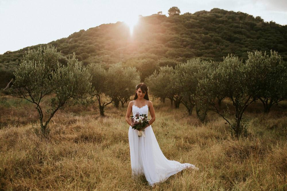 Dress Gown Bride Bridal Grace Loves Lace Tara Straps Train Bohemian Beach Greece Destination Wedding Lighthouse Photography