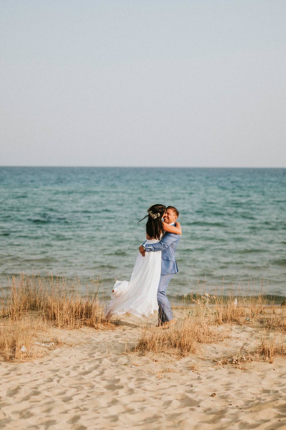 Bohemian Beach Greece Destination Wedding Lighthouse Photography