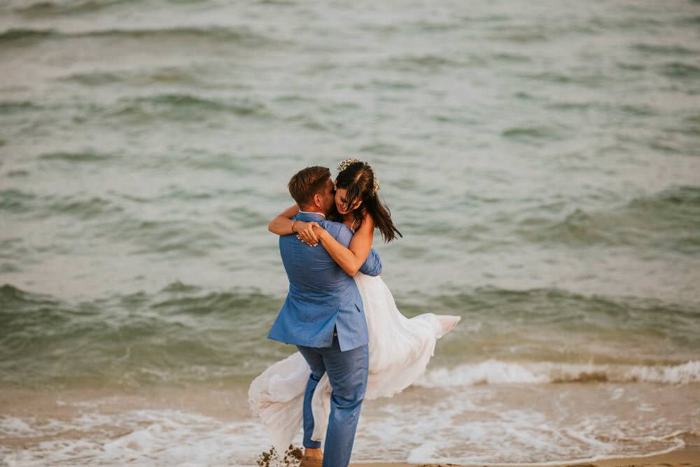Bohemian Beach Greece Destination Wedding Lighthouse Photography