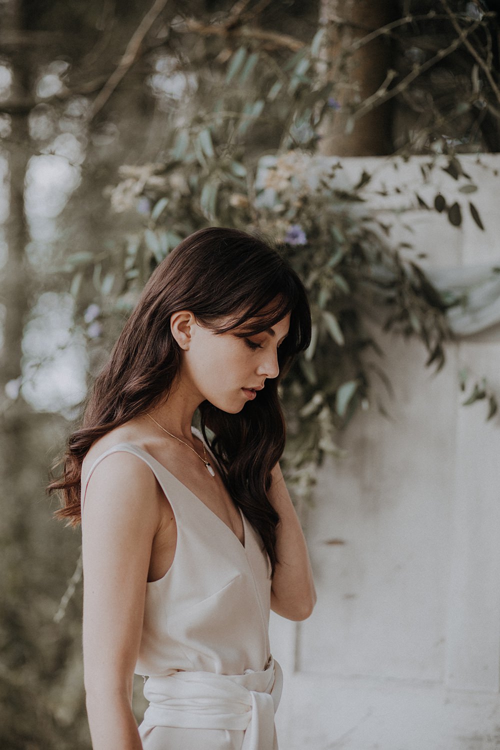 Bride Bridal Hair Fringe Long Waves Loose Bohemian Woodland Wedding Ideas Lola Rose Photography