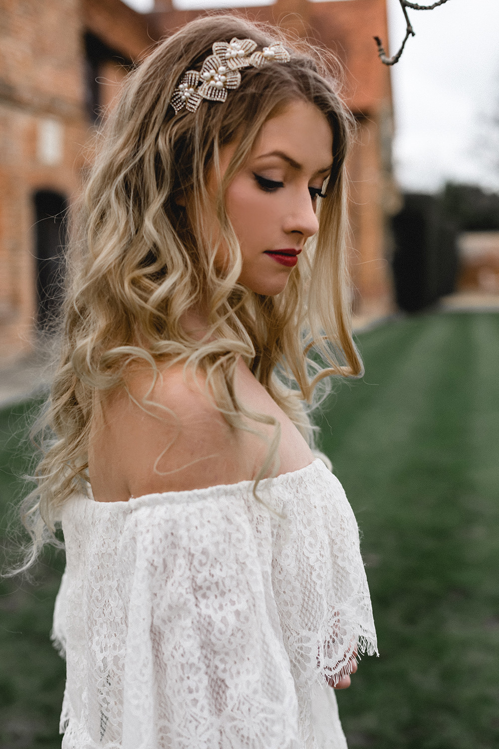 Bride Bridal Bohemian Hair Waves Make Up Boho Modern Romance Wedding Ideas Masha Unwerth Photography