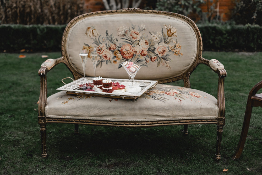 Drinks Cocktails Macarons Dessert Tray Boho Modern Romance Wedding Ideas Masha Unwerth Photography