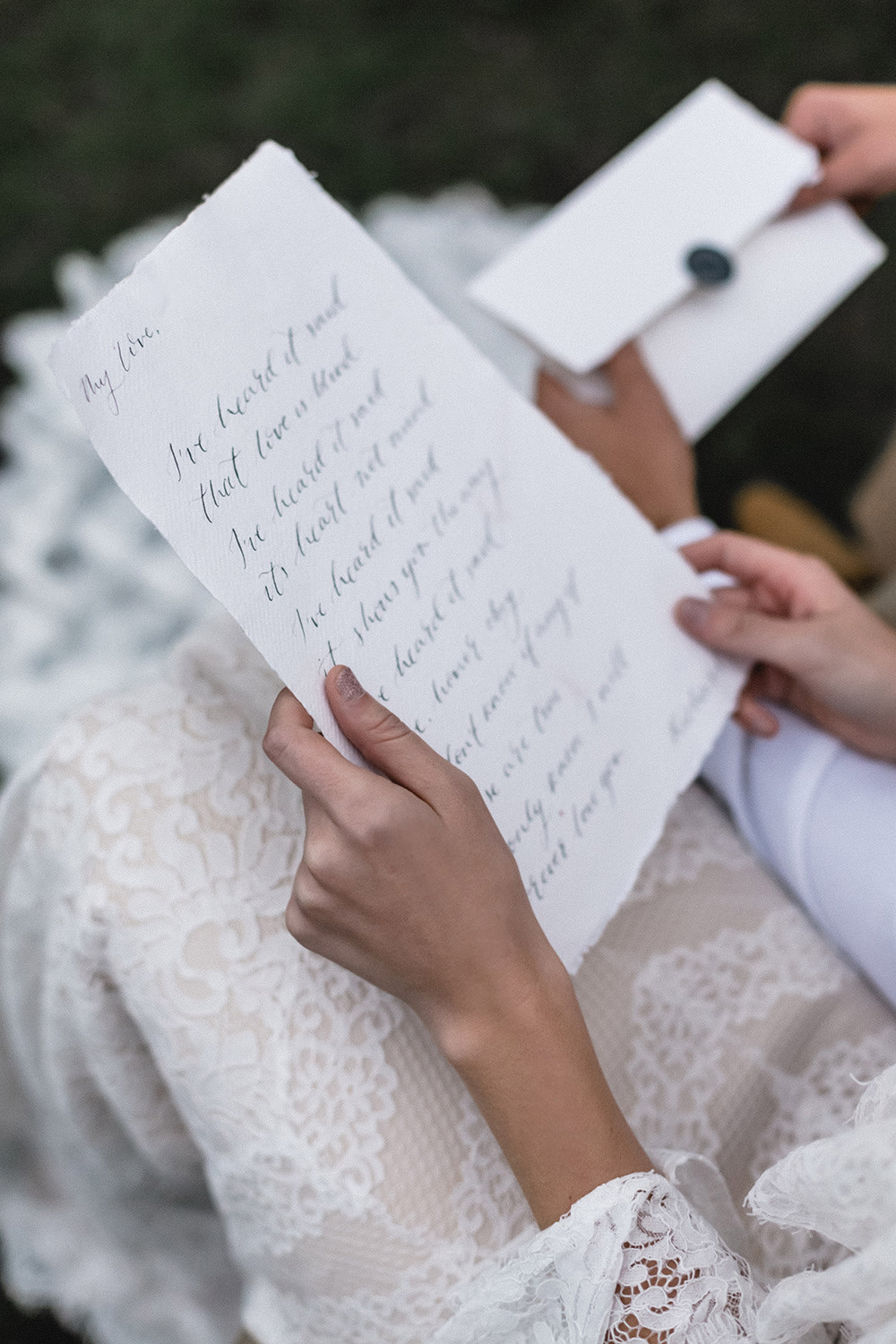 Calligraphy Stationery Letter Boho Modern Romance Wedding Ideas Masha Unwerth Photography