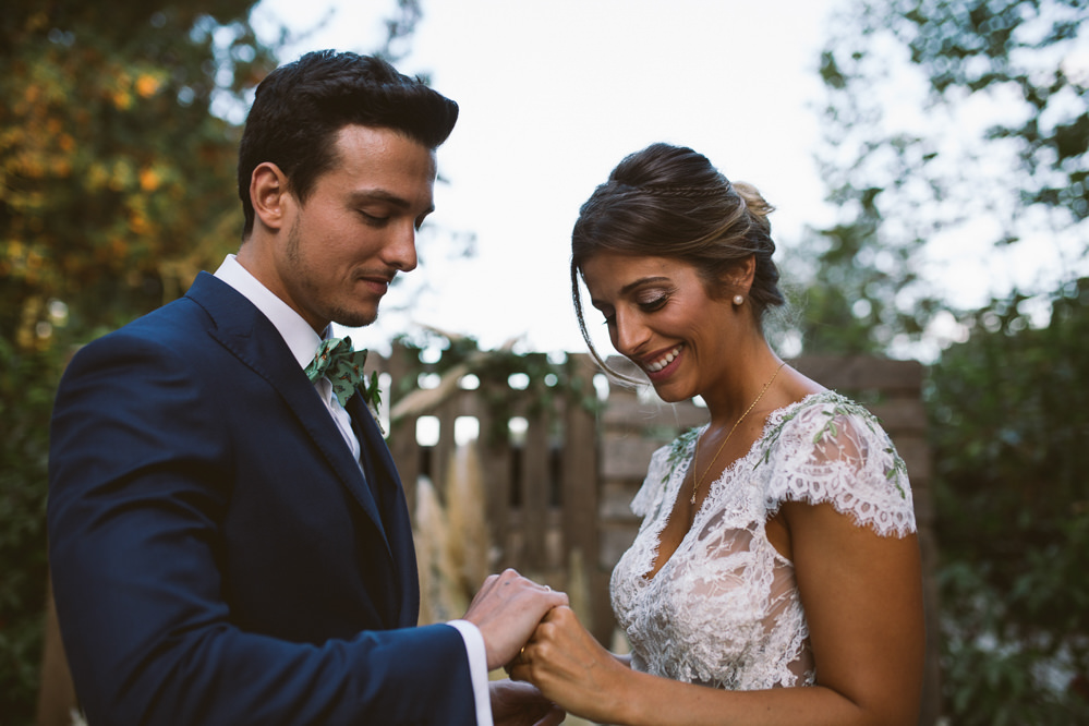 Botanical Dark Green Velvet Pampas Grass Wedding Ideas Bárbara Araújo Photography