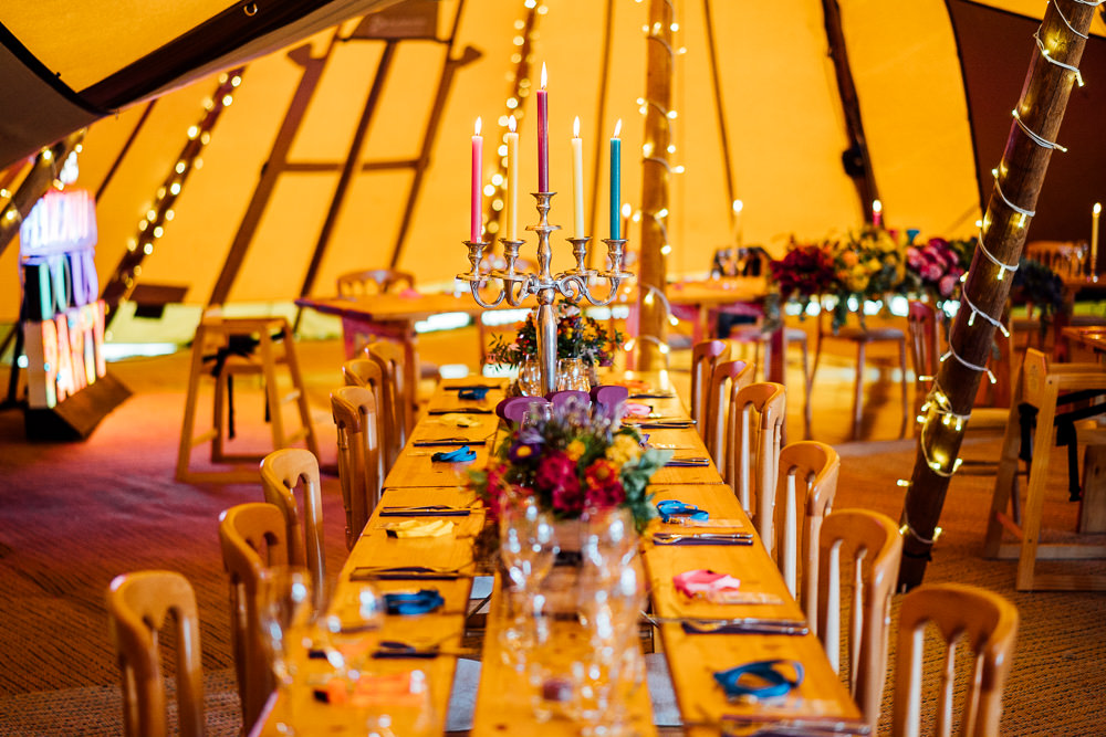 Colourful Tipi Garden Wedding Fairclough Studios