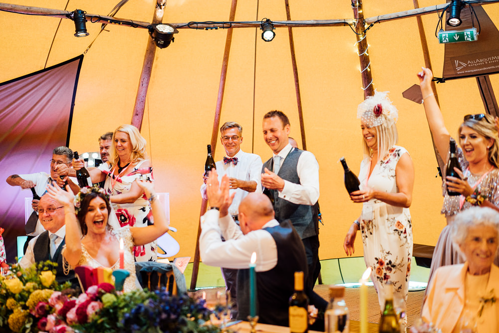 Colourful Tipi Garden Wedding Fairclough Studios