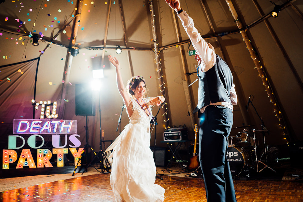 Colourful Tipi Garden Wedding Fairclough Studios