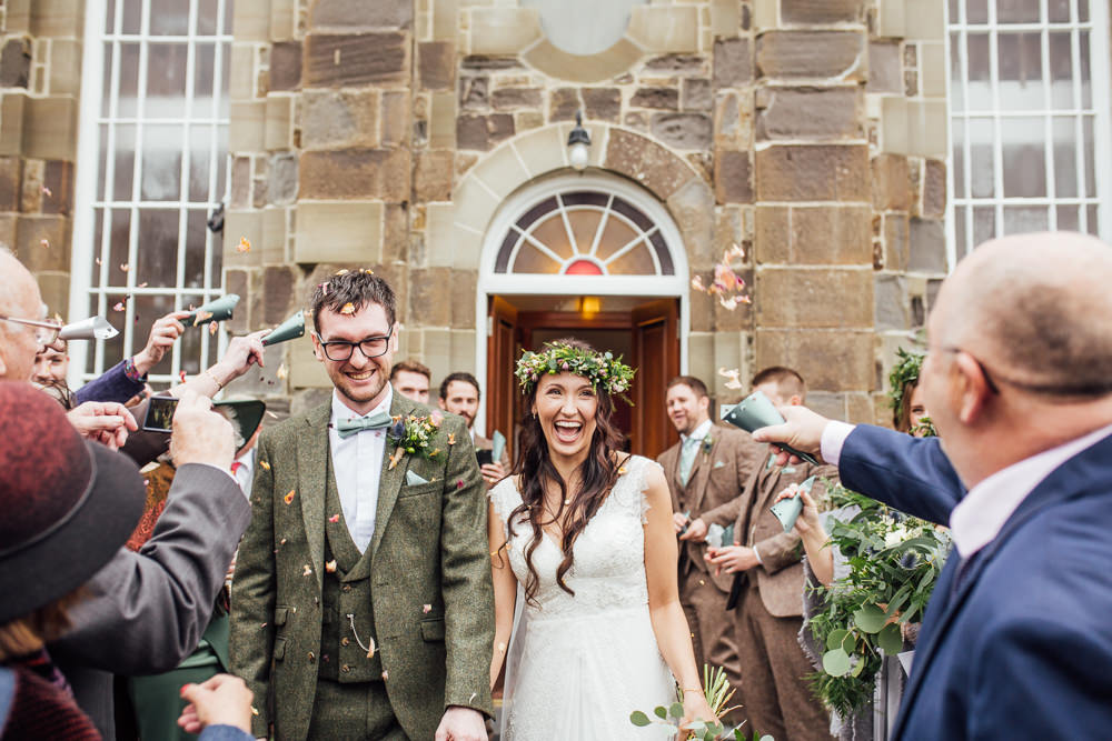 Confetti Throw Druidstone Wedding Florence Fox Photography