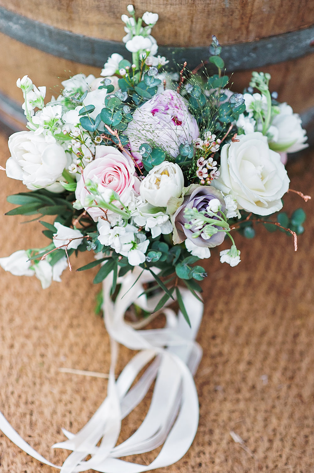 Bride Bridal Bouquet Peony Rose Pink White Edmondsham House Wedding Darima Frampton Photography